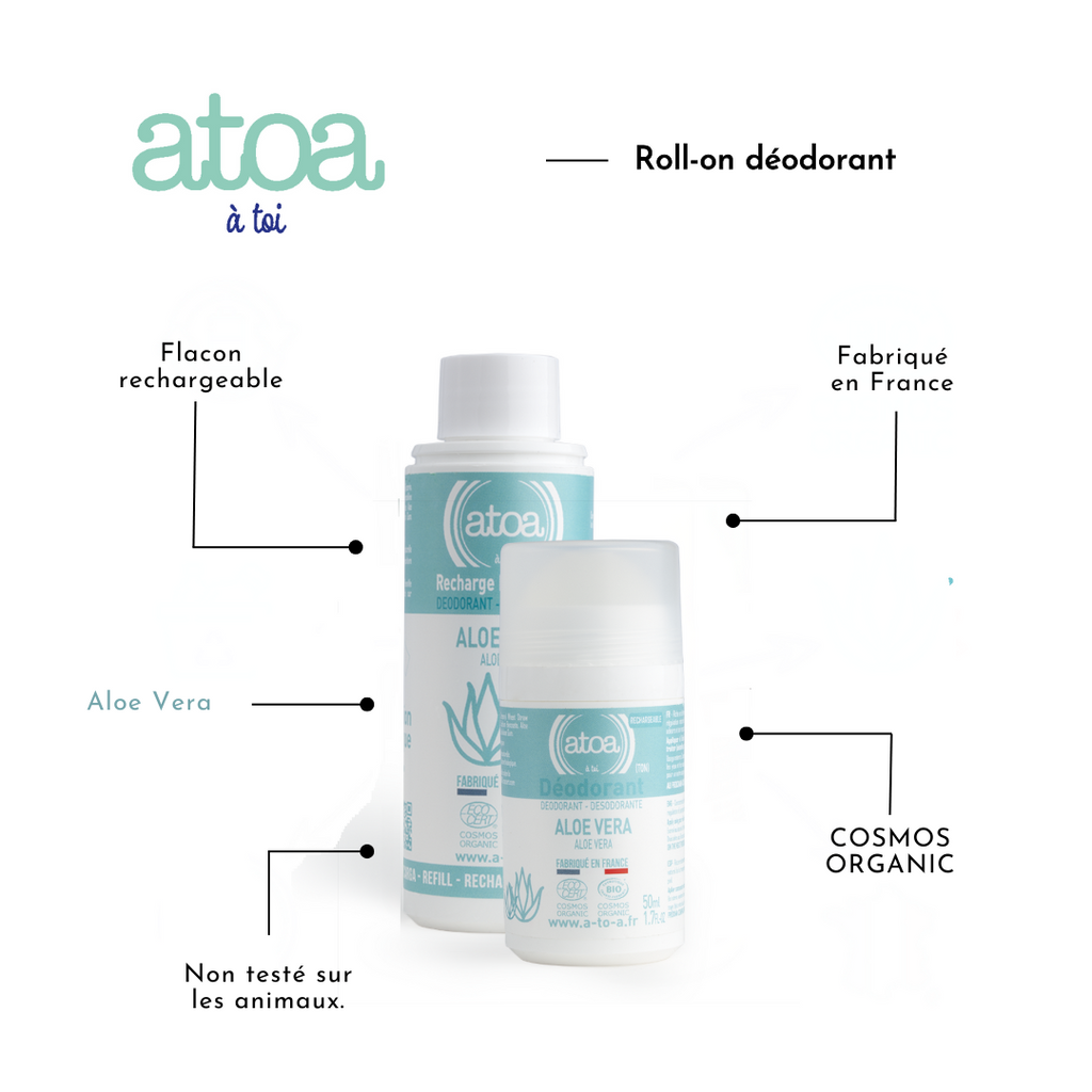 ATOA - RECHARGE Roll-on deodorant Aloe Vera - COSMOS ORGANIC