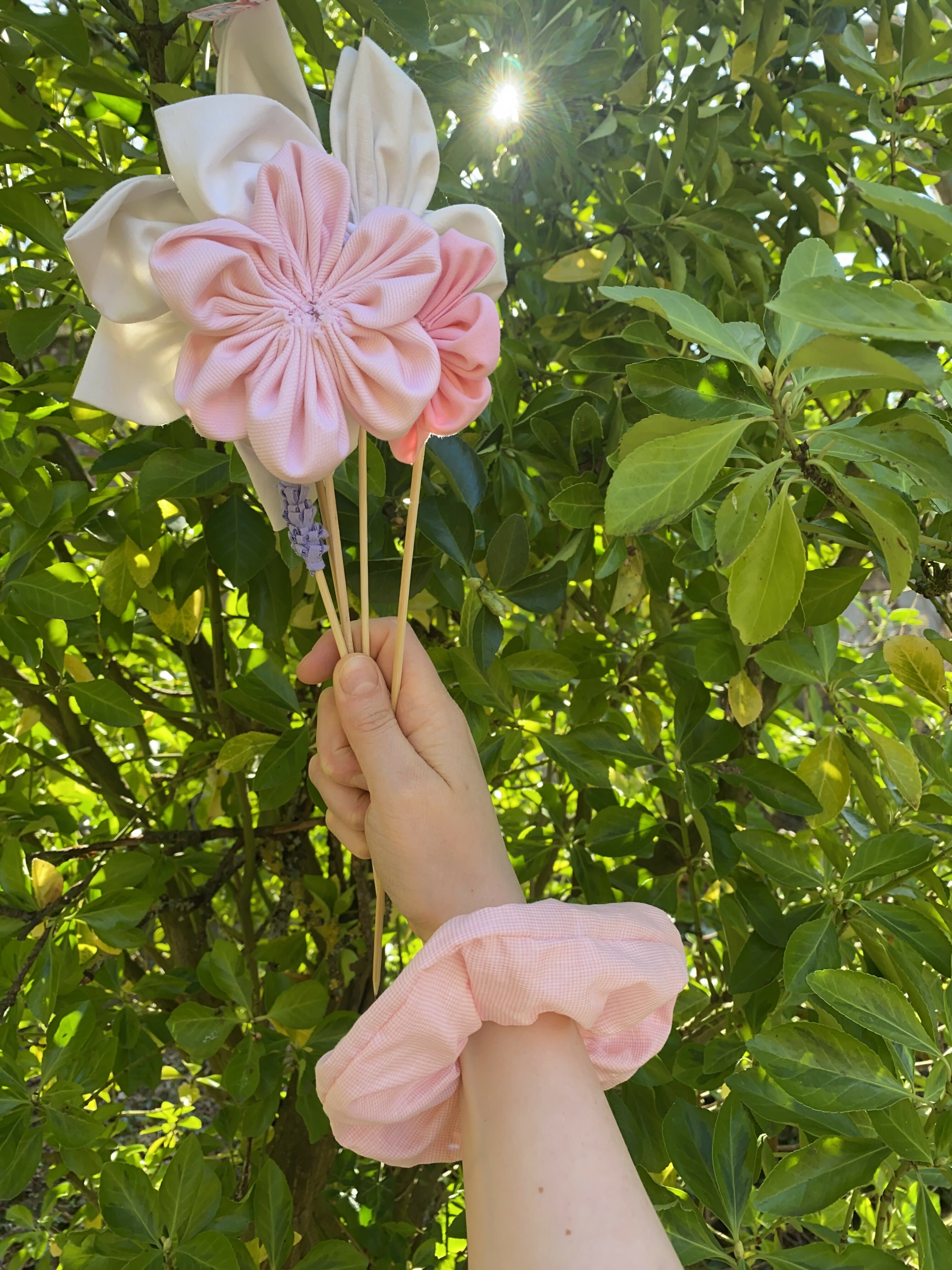 Upcycled Scrunchie - Passiflora