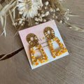 Yellow drop earrings