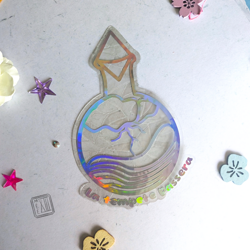 Sticker suncatcher la tempête