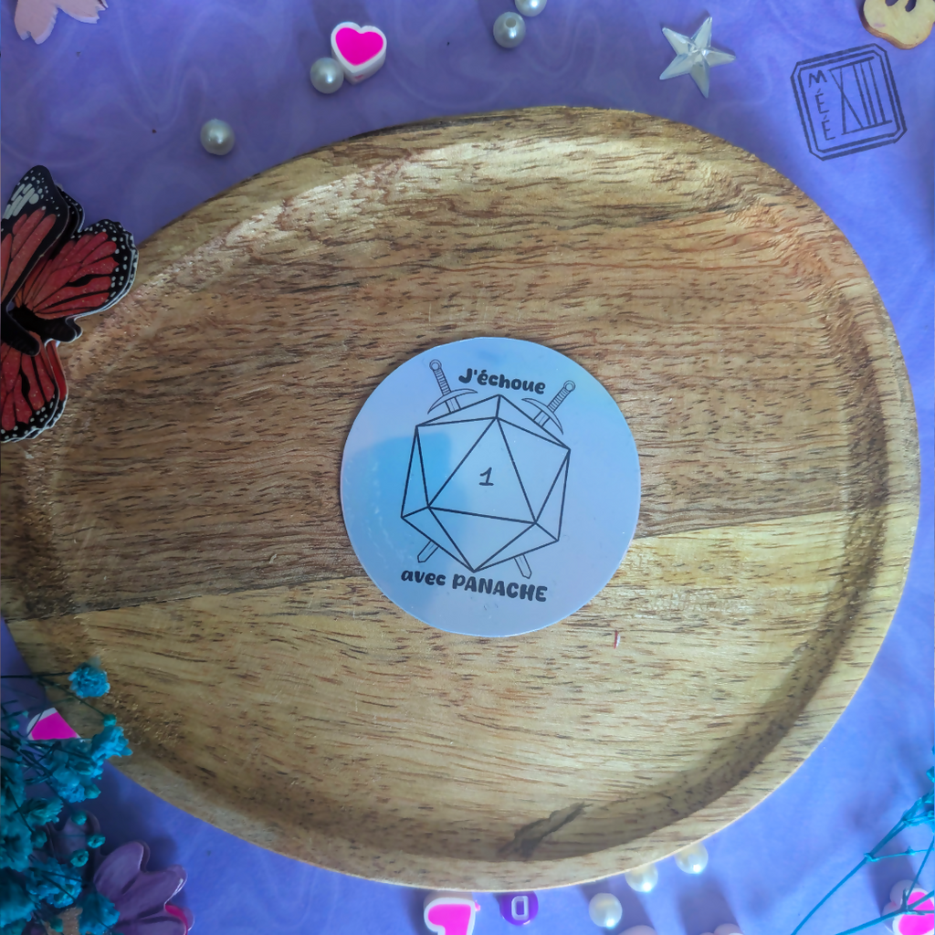 Sticker holo j'échoue avec panache