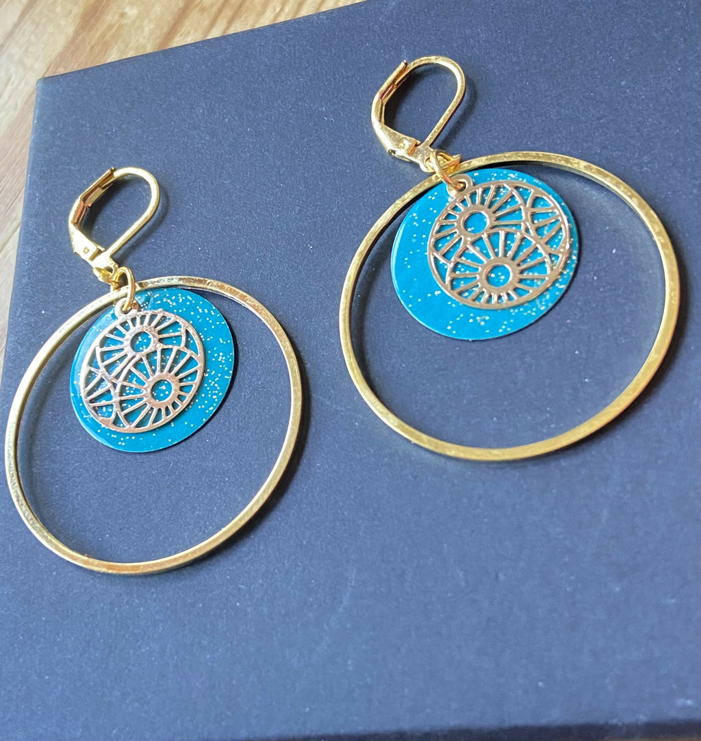 boucles d'oreilles SUNFLOWER
