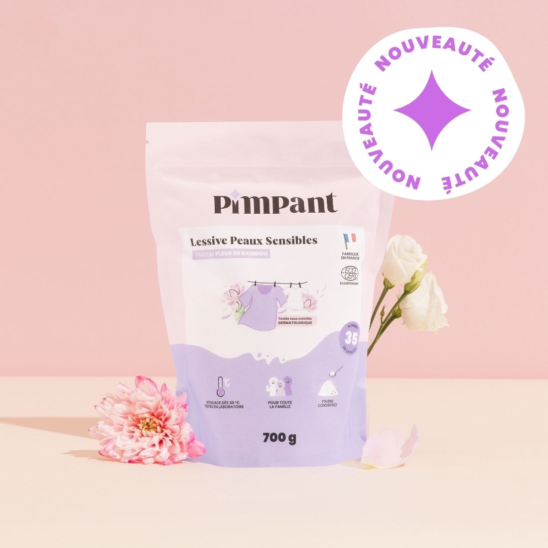 Recharge Lessive Peaux Sensibles Pimpant Parfum Fleur de Bambou