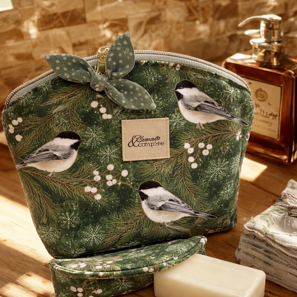 Trousse de toilette Cocoon - Oiseaux de Noël