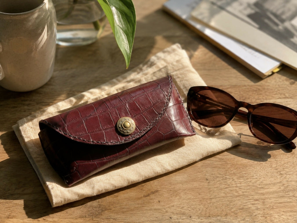 Etui à lunettes Grenat