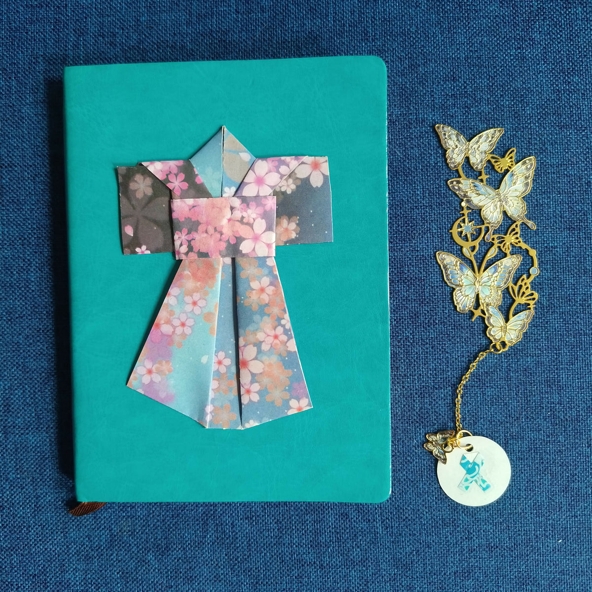ORI055 Ensemble Carnet + marque-page origami