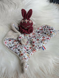 Doudou lapin multifleurs d automne