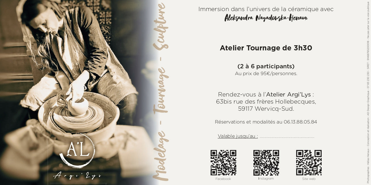Atelier Tournage ( groupe 3h30)
