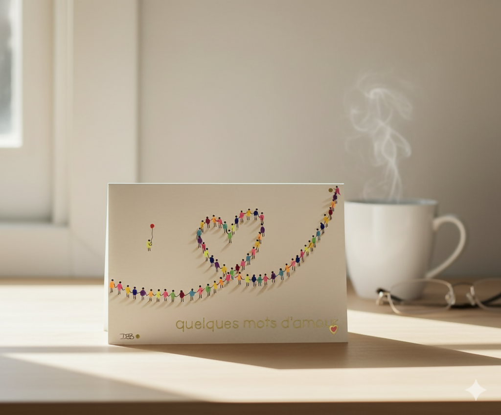 Carte Mots doux + Enveloppe Craft