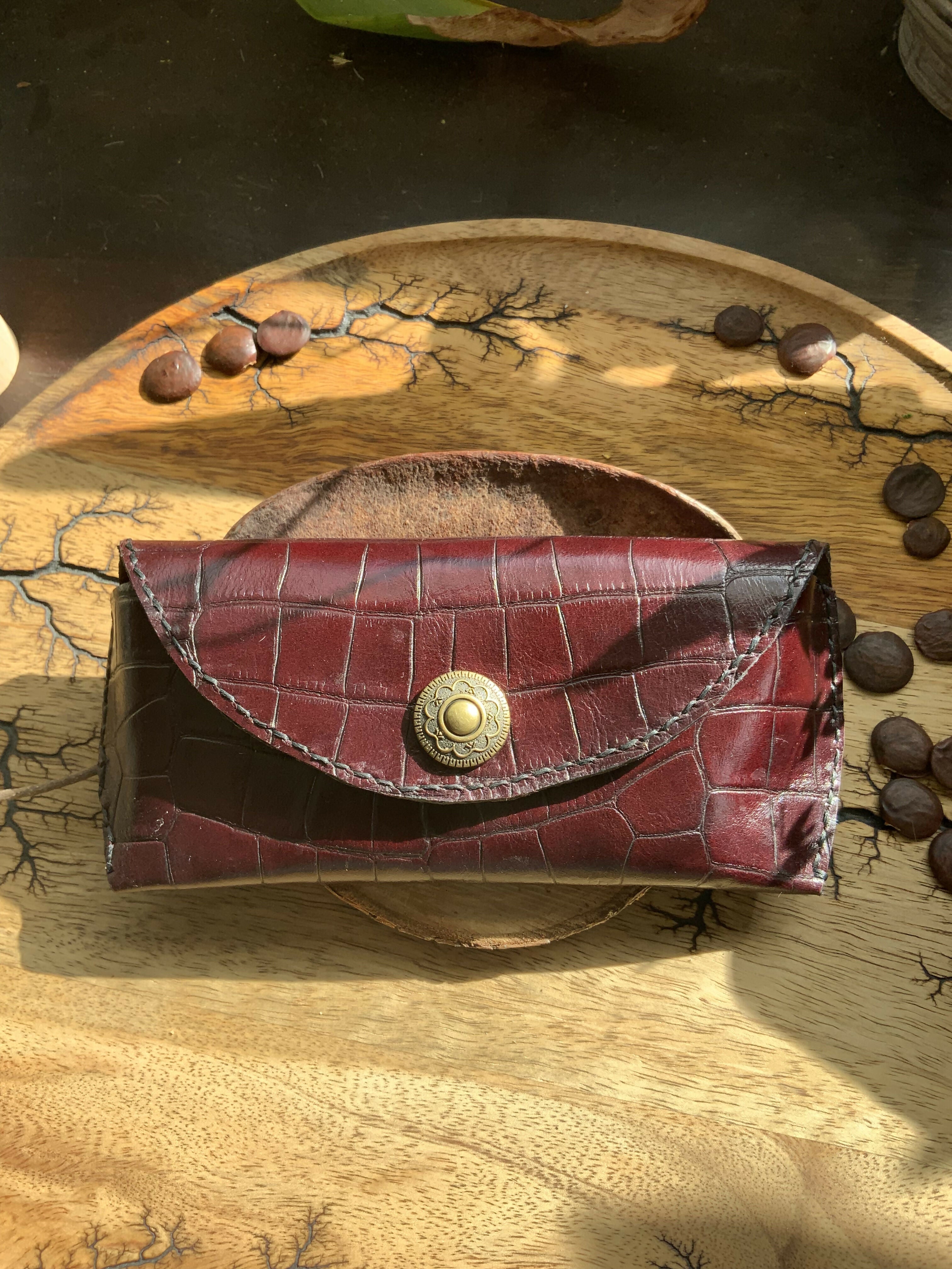 Etui à lunettes Grenat