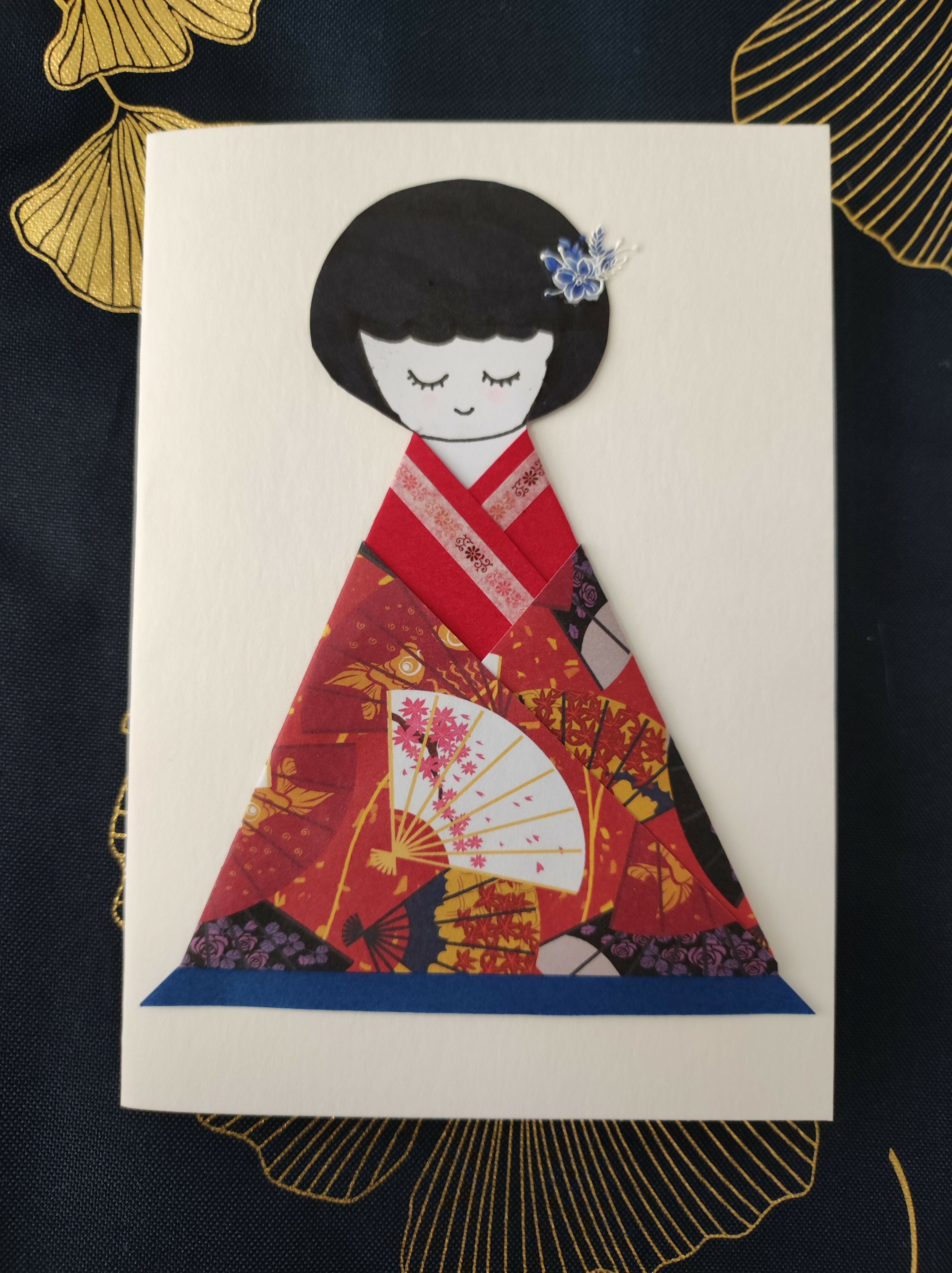 ORI002 Carte de voeux origami