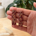 Boucles Rectangulaire Marbré Marron