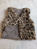 GILET DE BERGER Fourrure leopard vichy 18 mois 3 ans