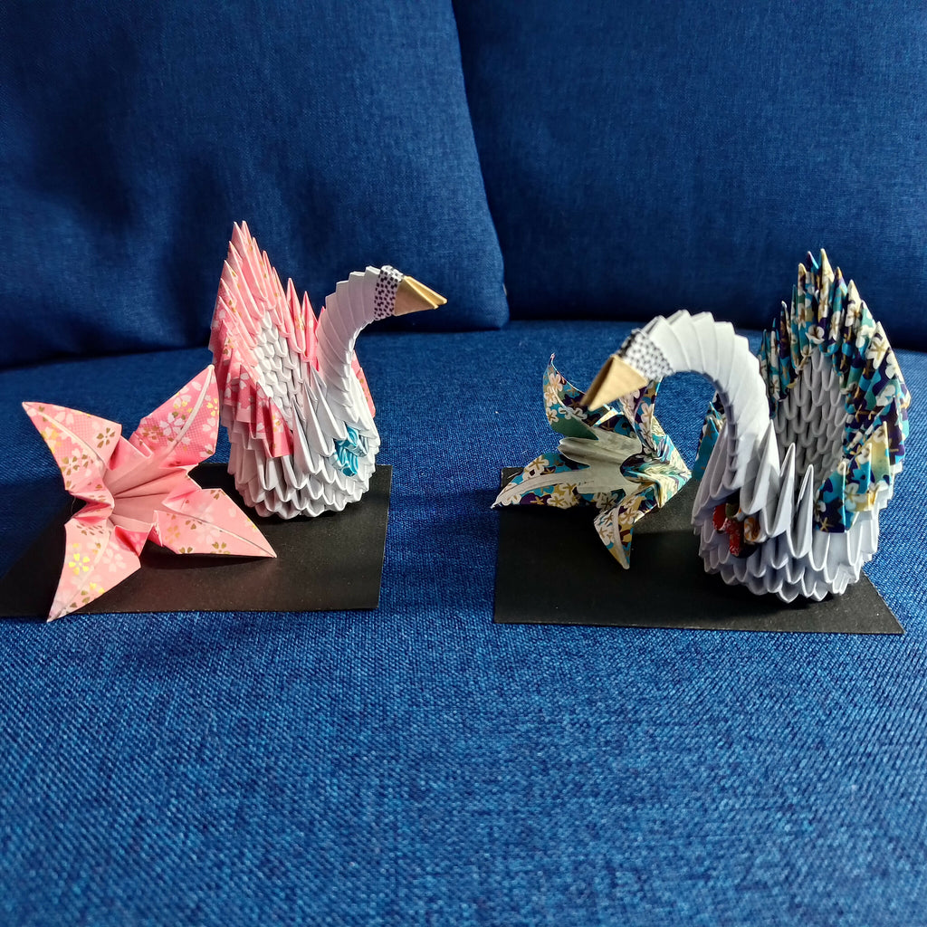 ORI006 Origami swan and lily flower set